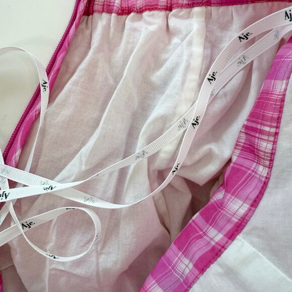 Aje Bungalow Sienna Dress Pink Gingham Halter Neck Maxi Gown US 4 - Picture 15 of 16